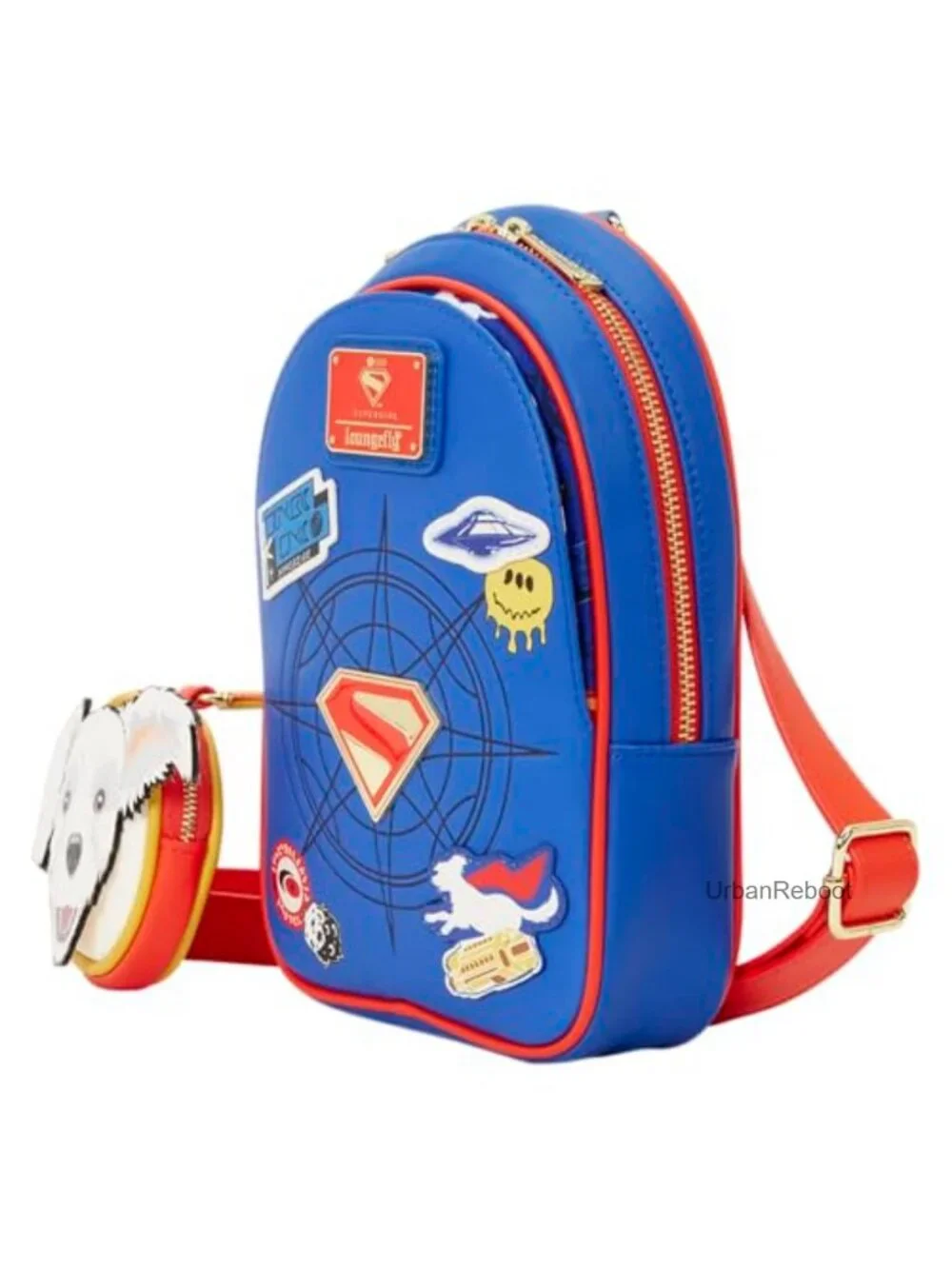 Loungefly Supergirl Krypto Sling Crossbody Faux Leather Bag Coin Pouch